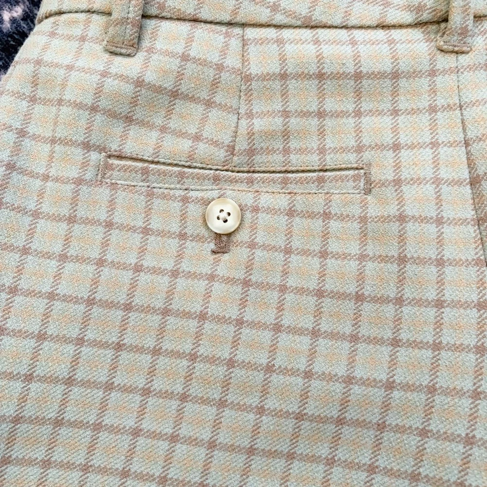 Aritzia Wilfred Plaid Tan Trousers Women's Size 2 - Picture 7 of 7